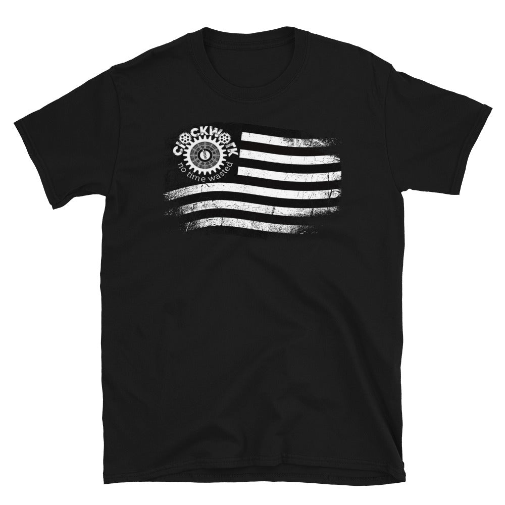 Clockwork Logo Flag Short-Sleeve Unisex T-Shirt