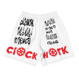 Clockwork Graffiti Men's Athletic Long Shorts