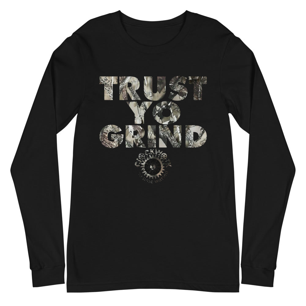 Trust Yo Grind Hunter Camo Unisex Long Sleeve Tee