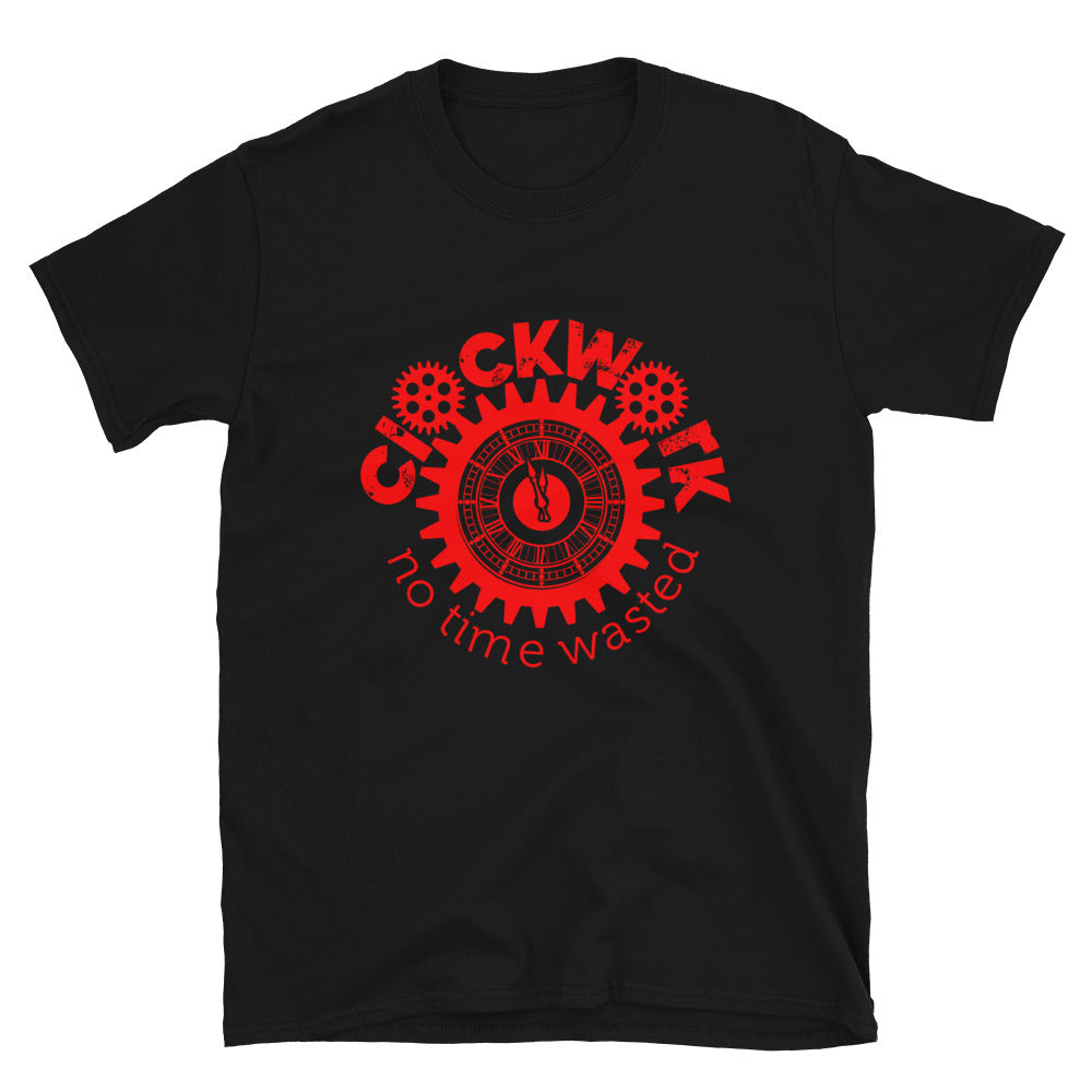 Red Clockwork Logo Short-Sleeve Unisex T-Shirt