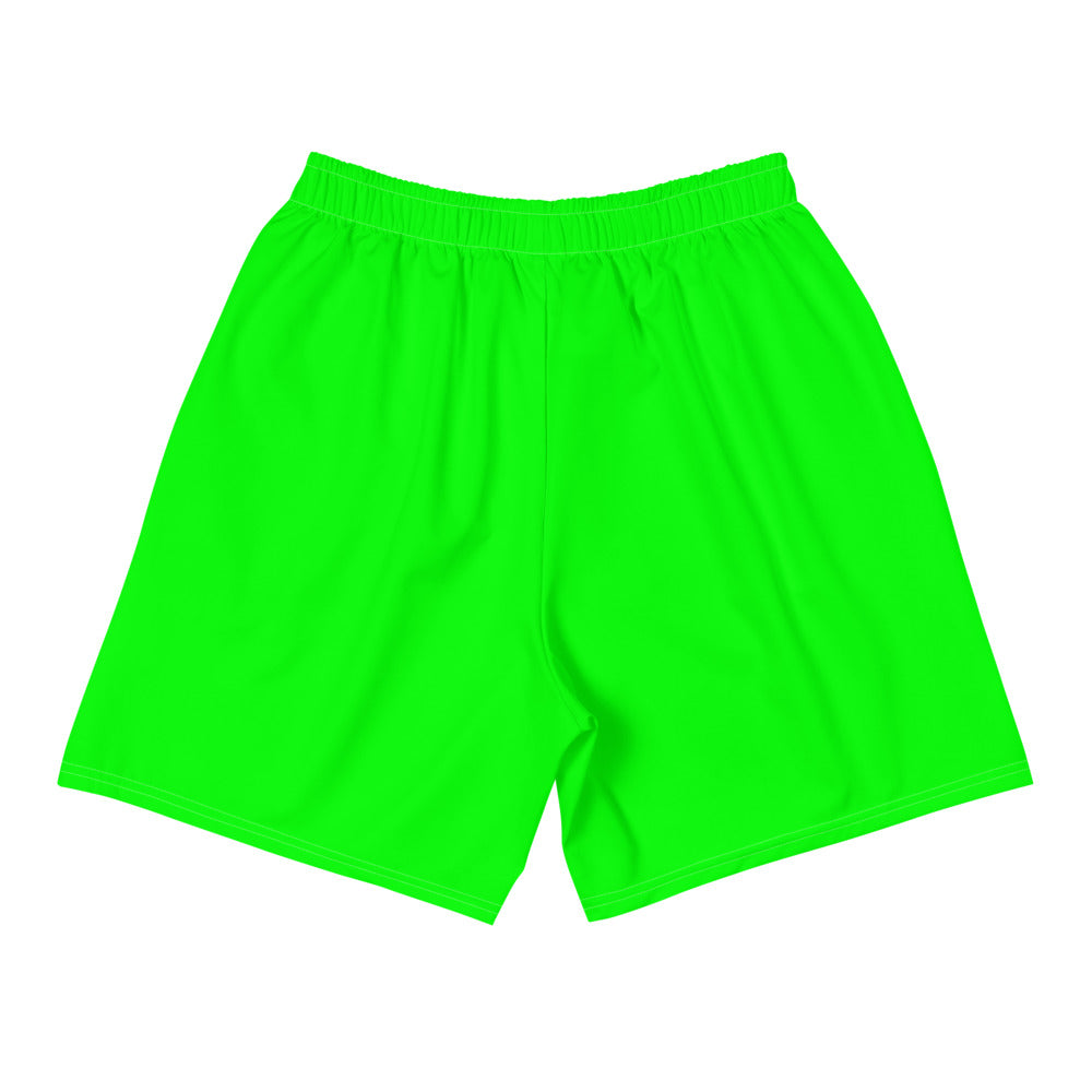 Lime and white Clockwork Men's Athletic Long Shorts
