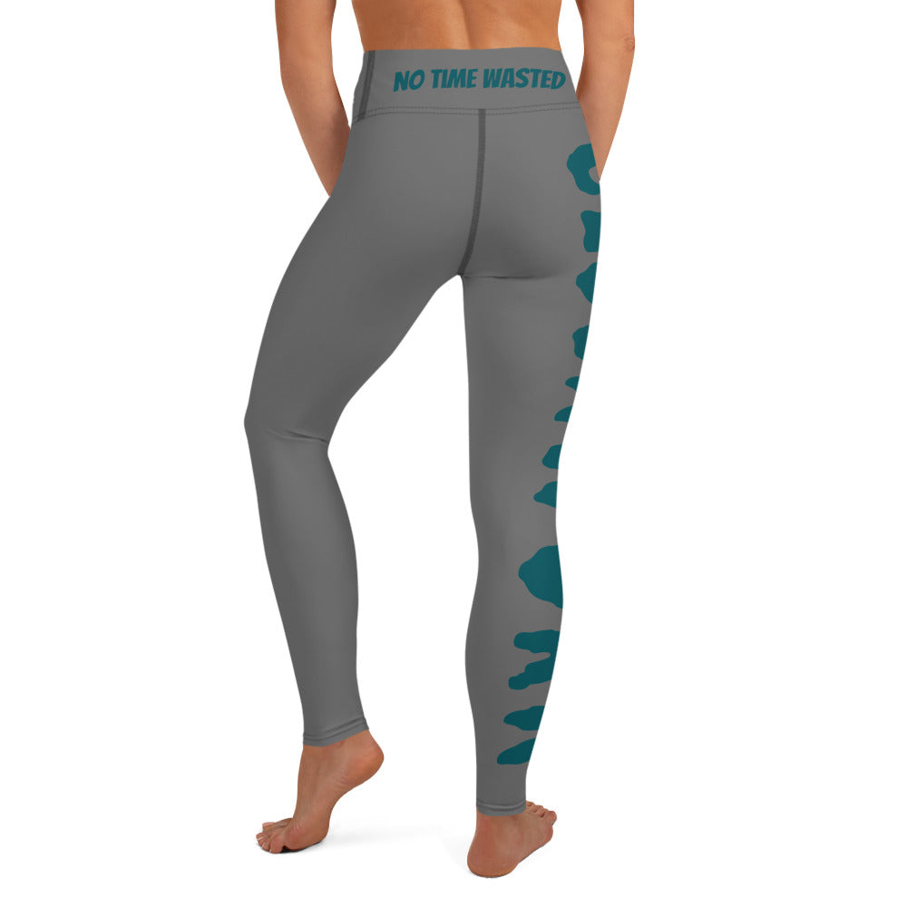 Grey and Blue Green Yoga Leggings