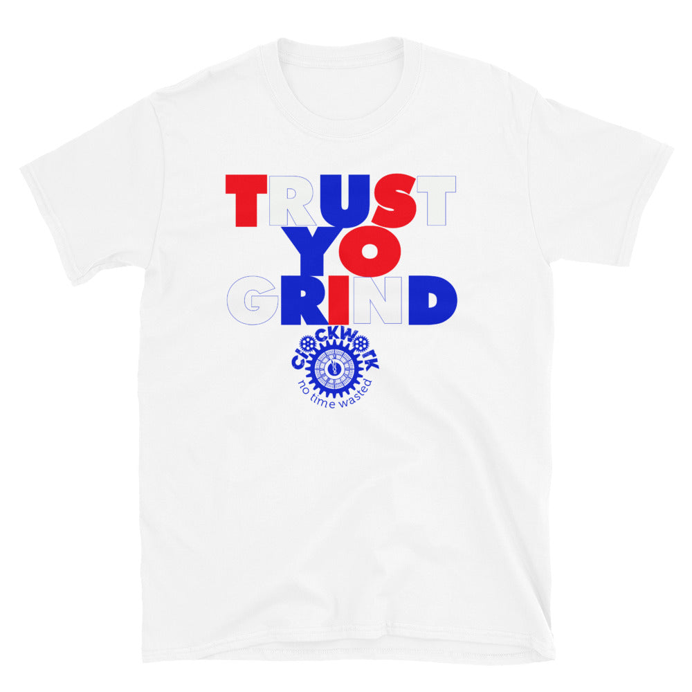 Trust Yo Grind Red, White, and Blue Short-Sleeve Unisex T-Shirt