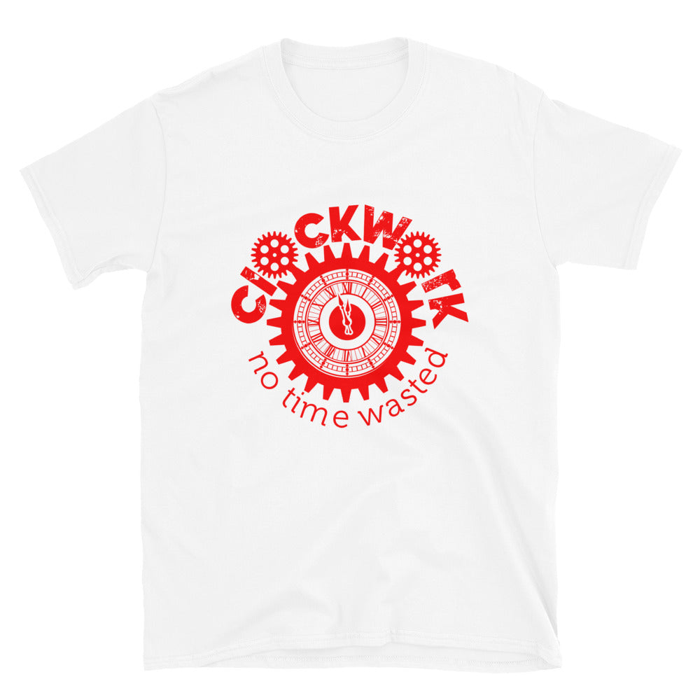 Red Clockwork Logo Short-Sleeve Unisex T-Shirt