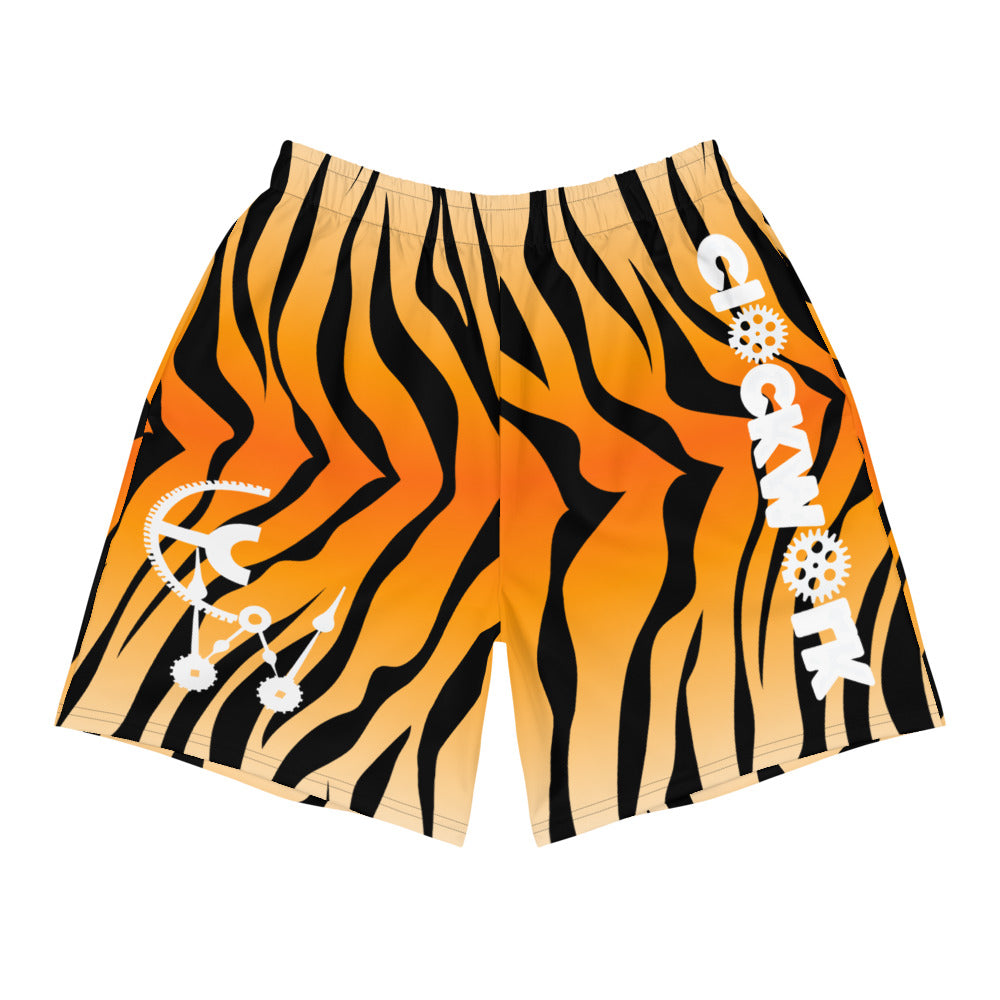 Clockwork Tiger Skin Men's Athletic Long Shorts