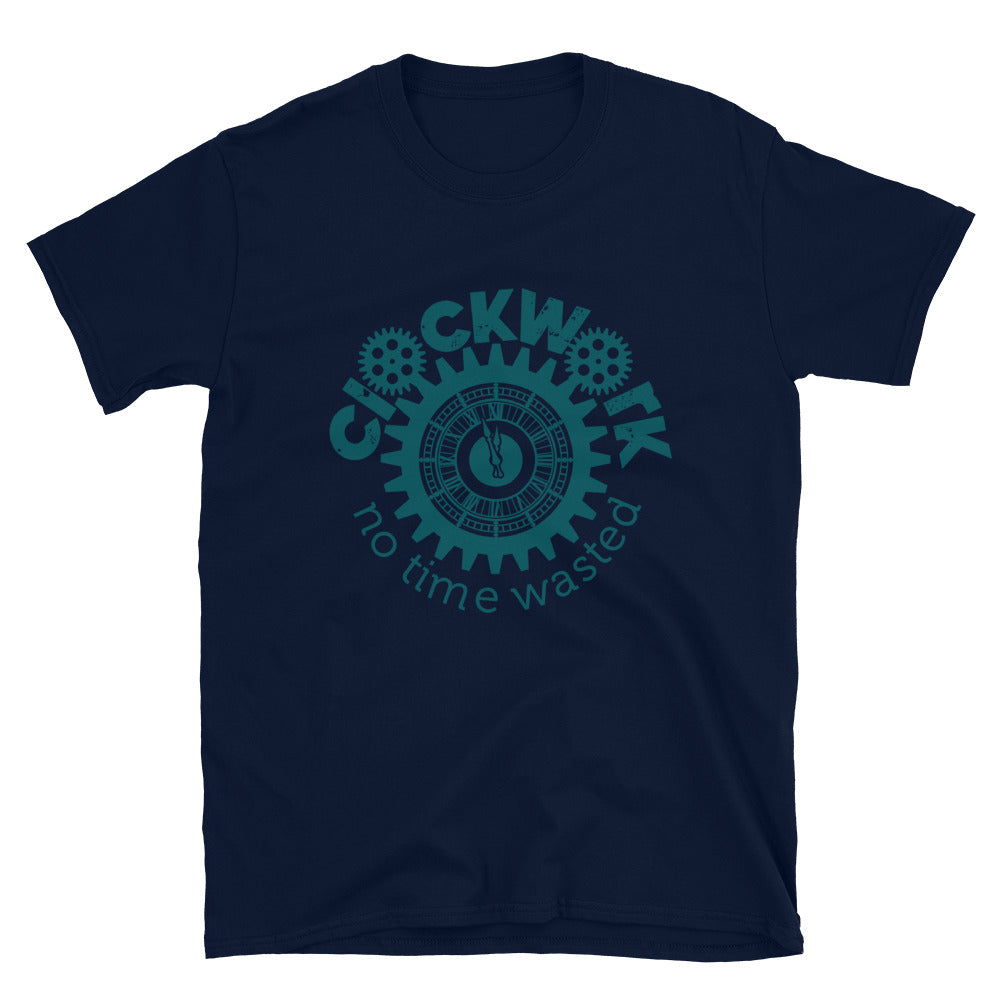 Clockwork Blue Green Logo Short-Sleeve Unisex T-Shirt