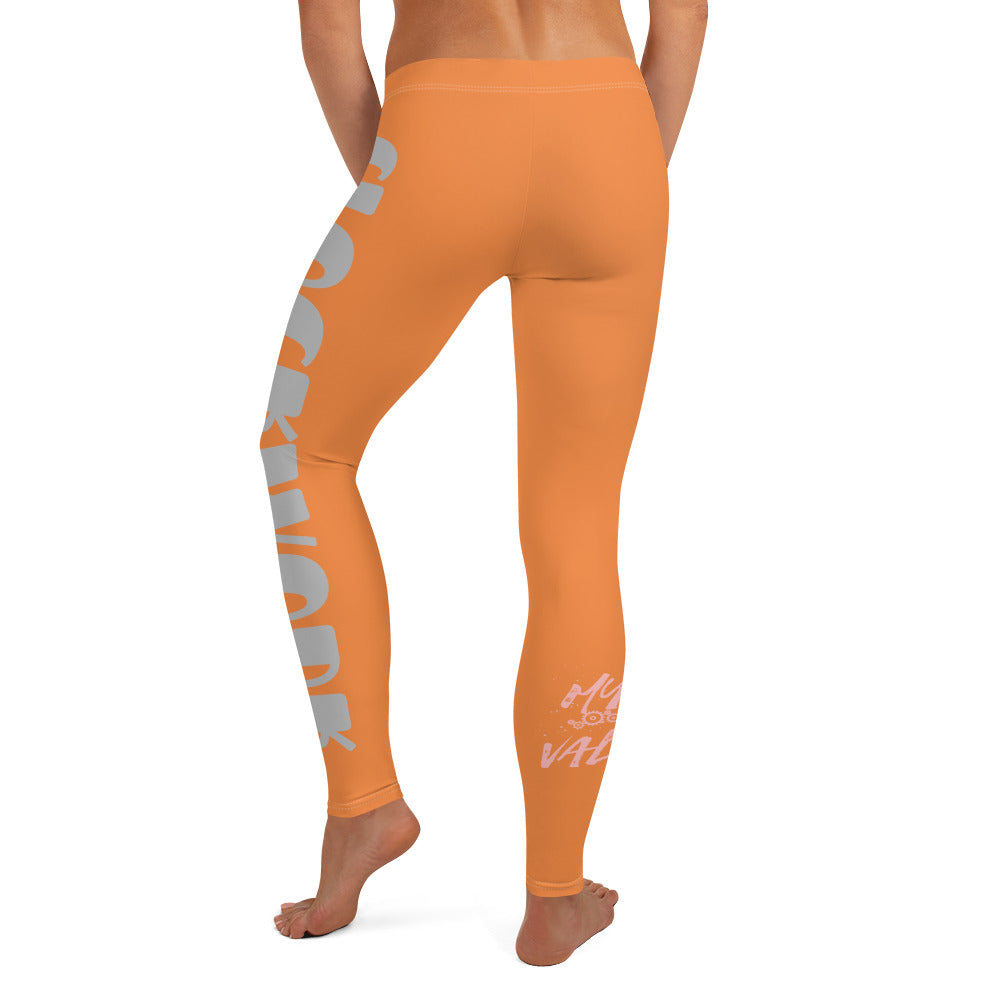 Orange Clockwork Leggings