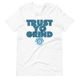 Trust Yo Grind Red and Blue Logo Blue Short-Sleeve Unisex T-Shirt