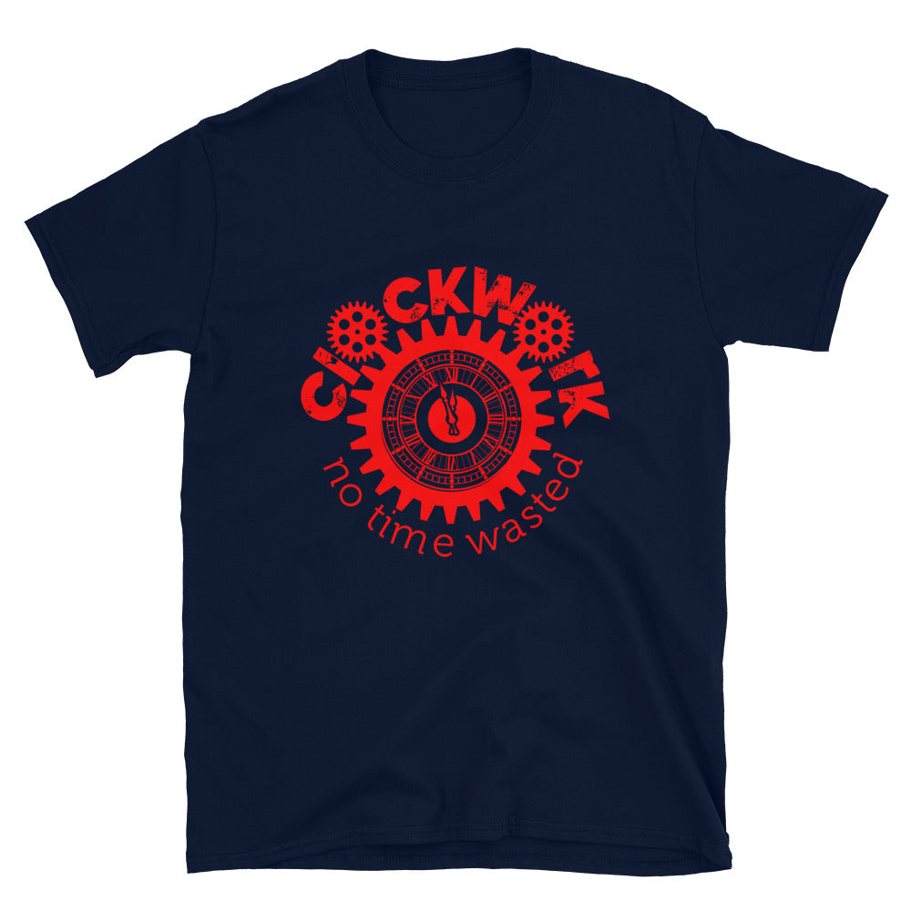Red Clockwork Logo Short-Sleeve Unisex T-Shirt