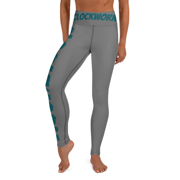 Grey and Blue Green Yoga Leggings