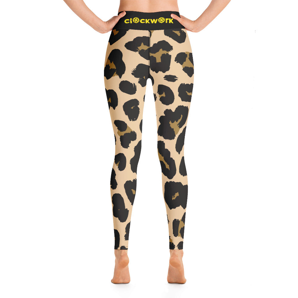Cheetah Print Clockwork Yoga Leggings