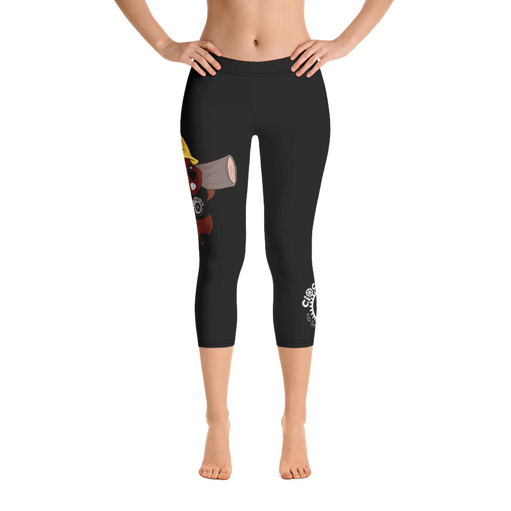Clockwork Beaver Capri Leggings