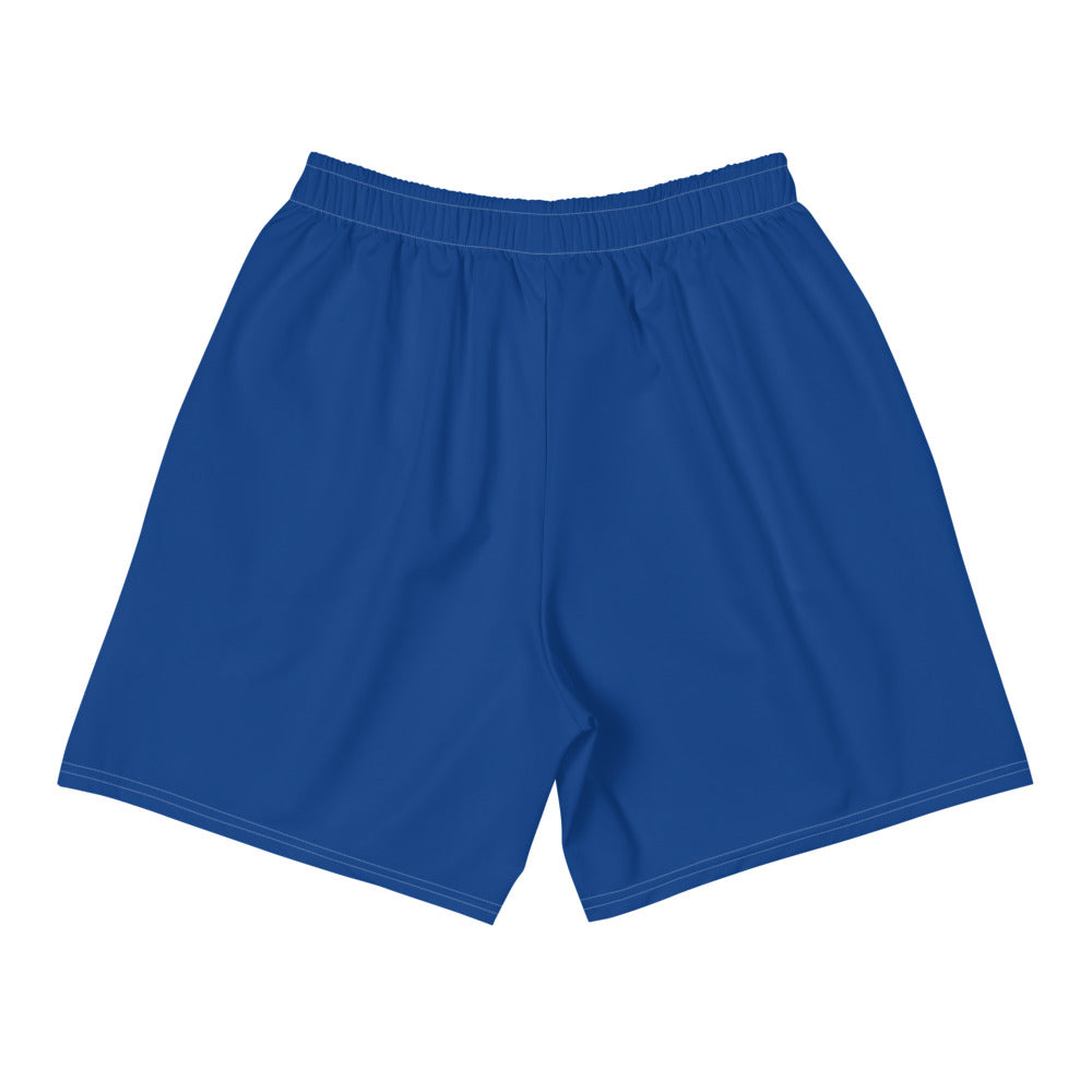 Clockwork Blue w/ Lime Green logo Men's Athletic Long Shorts