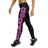 Clockwork Pink Logo Black Leggings