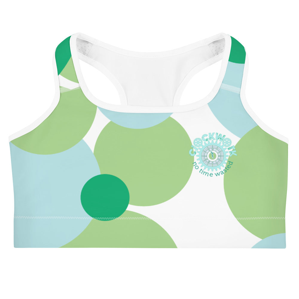 circle Hyper jade aqua Blue Frosted spruce Sports bra