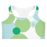 circle Hyper jade aqua Blue Frosted spruce Sports bra