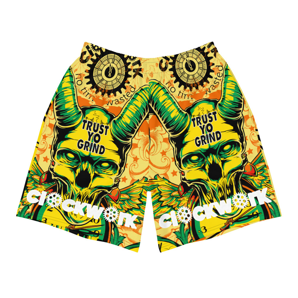 Clockwork Demon time Men's Athletic Long Shorts