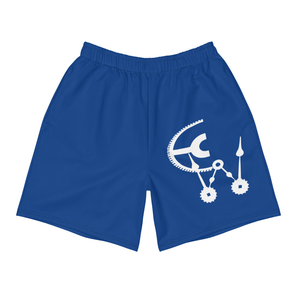 Blue Clockwork Shorts Men's Athletic Long Shorts