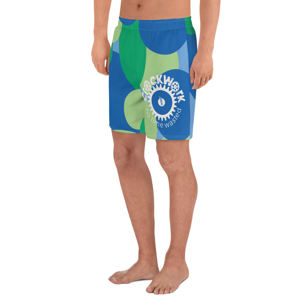 Clockwork Hyper Jade Mint Green Men's Athletic Long Shorts