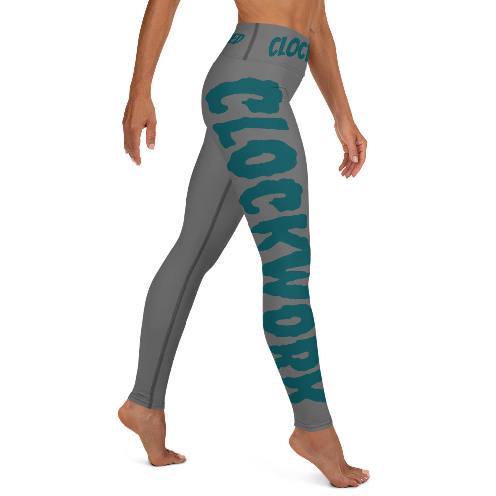 Grey and Blue Green Yoga Leggings