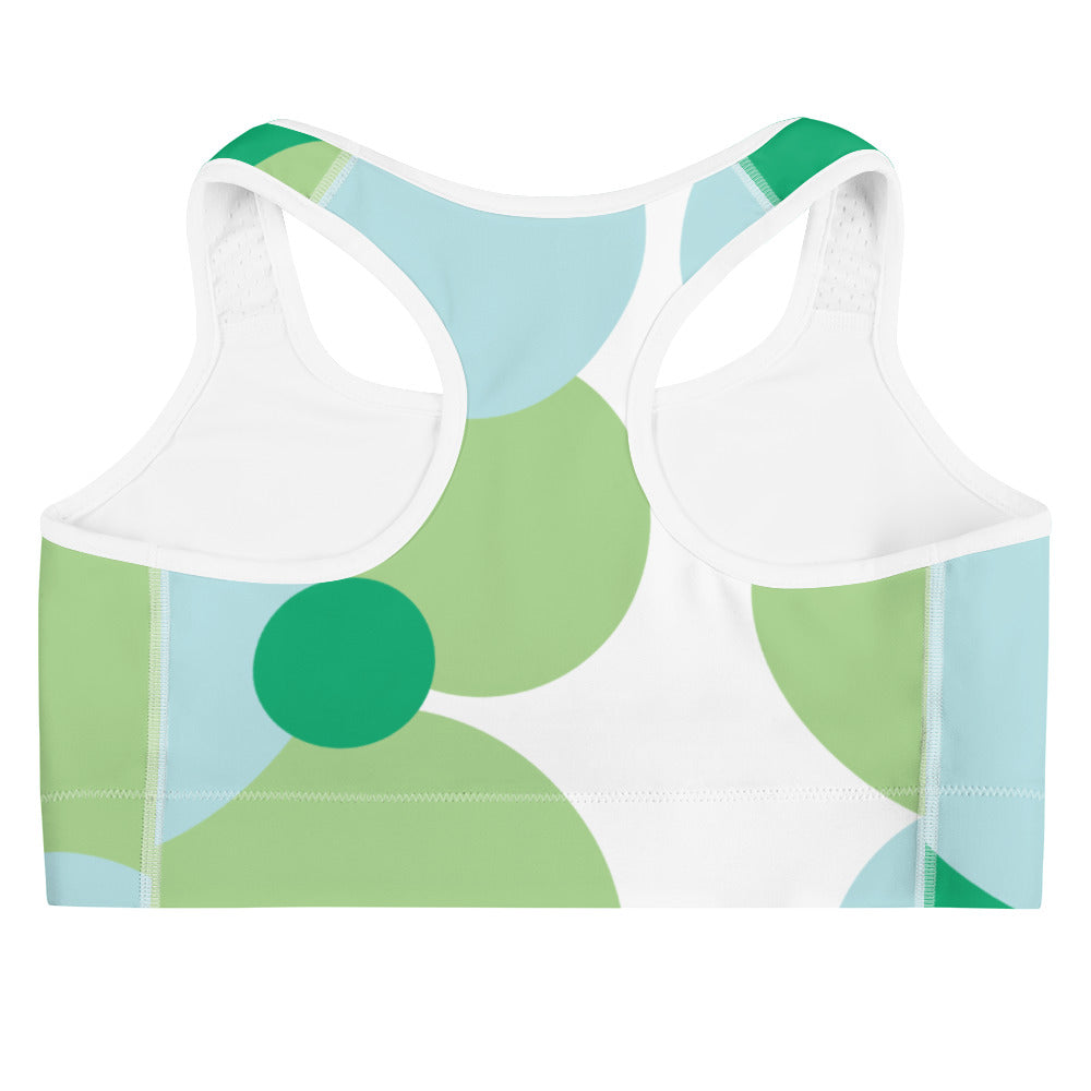 circle Hyper jade aqua Blue Frosted spruce Sports bra
