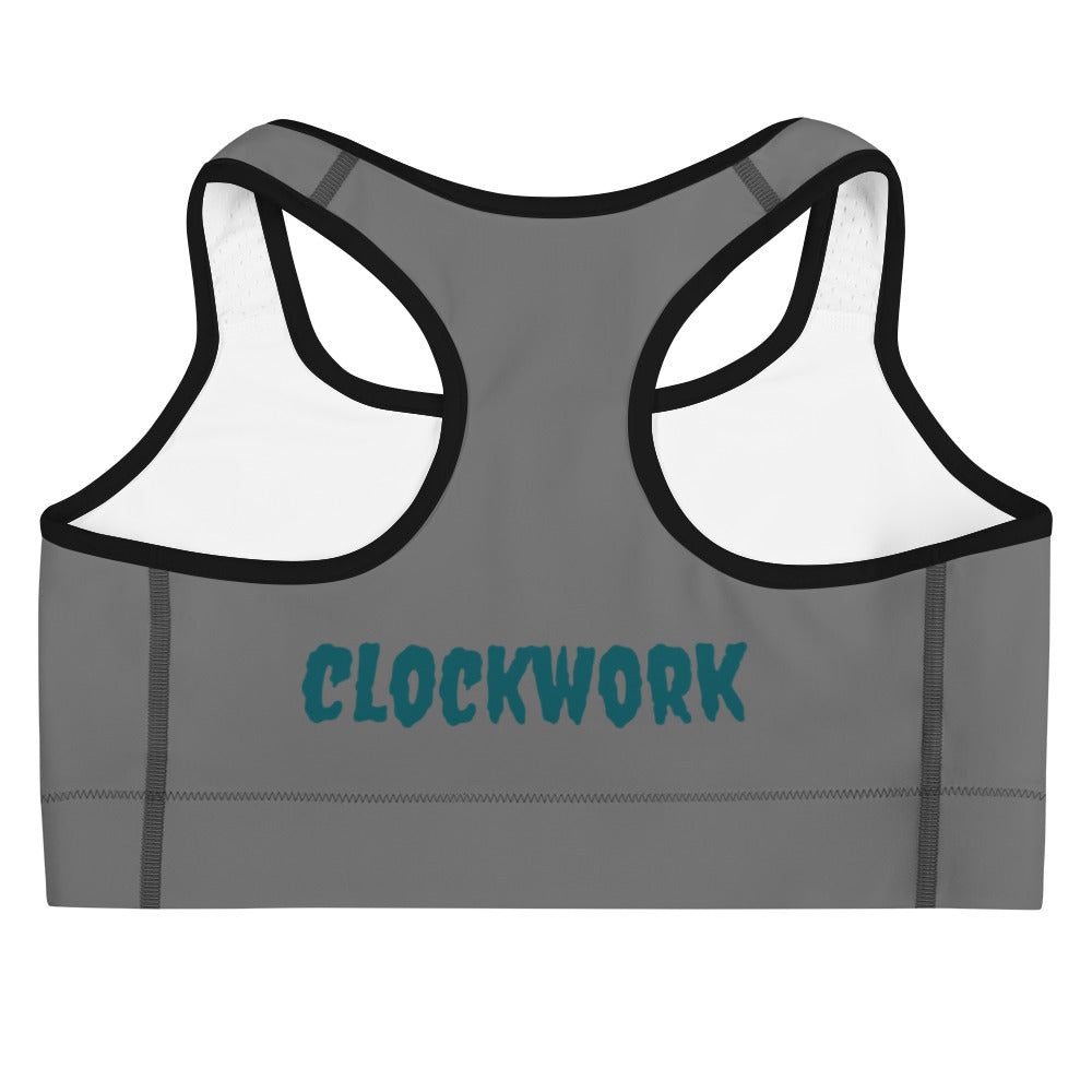 Grey and Blue Green Sports bra