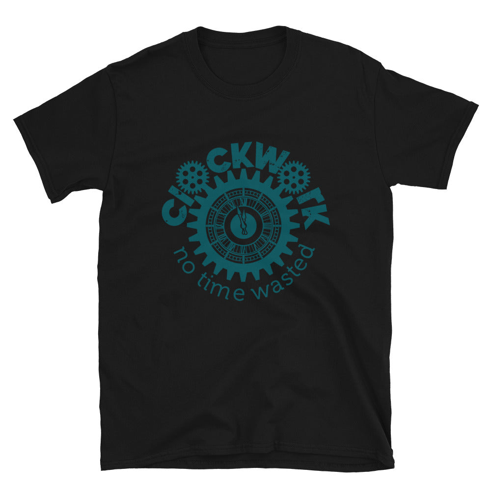 Clockwork Blue Green Logo Short-Sleeve Unisex T-Shirt
