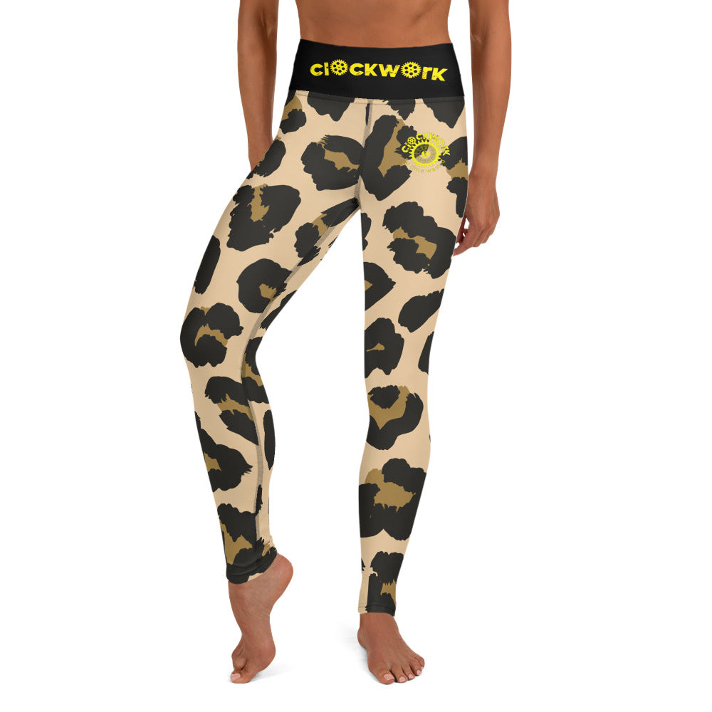 Cheetah Print Clockwork Yoga Leggings