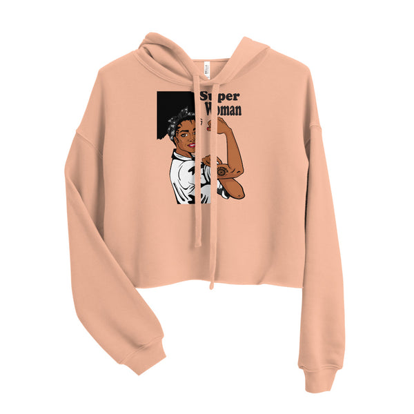 Clockwork Super Woman Crop Hoodie