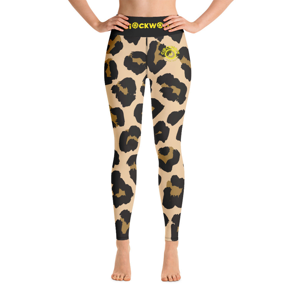 Cheetah Print Clockwork Yoga Leggings