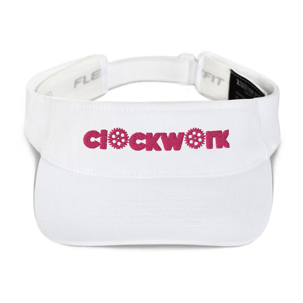 Pink and White Clockwork Visor hat