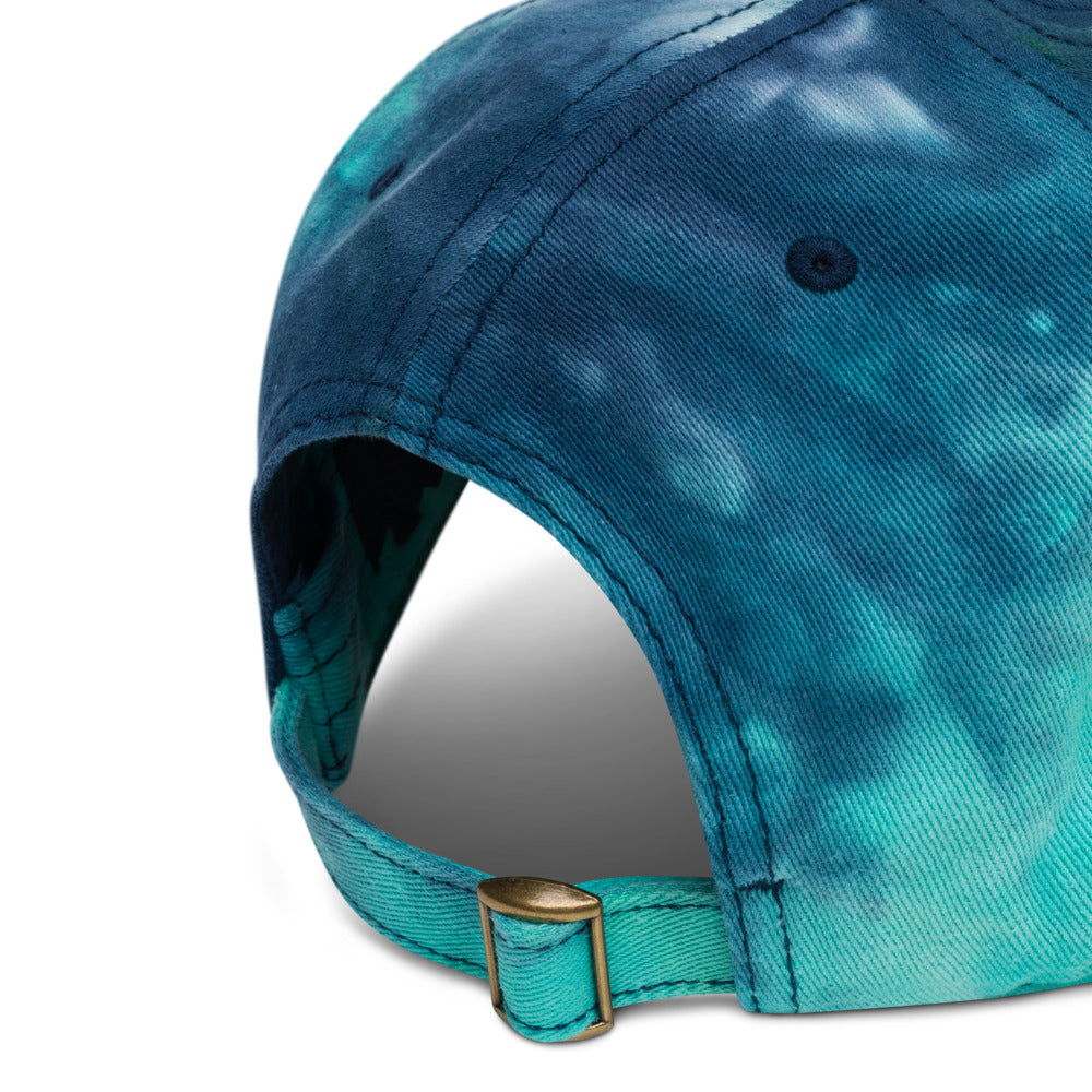 Clockwork Word Logo Ocean Tie dye hat