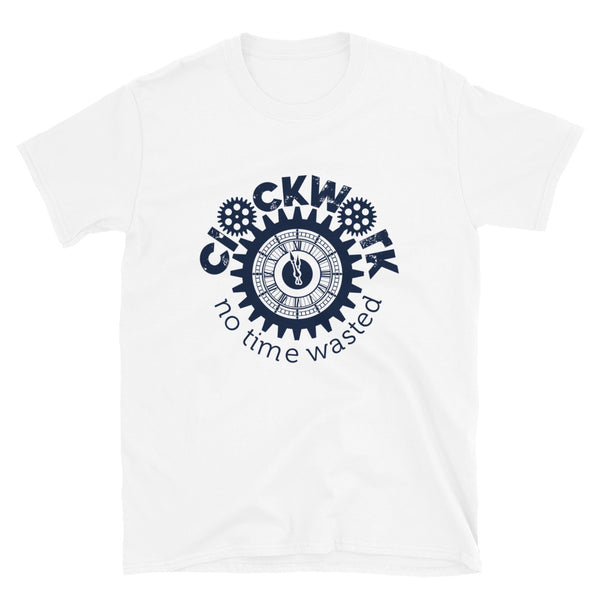 Clockwork Navy Logo Short-Sleeve Unisex T-Shirt