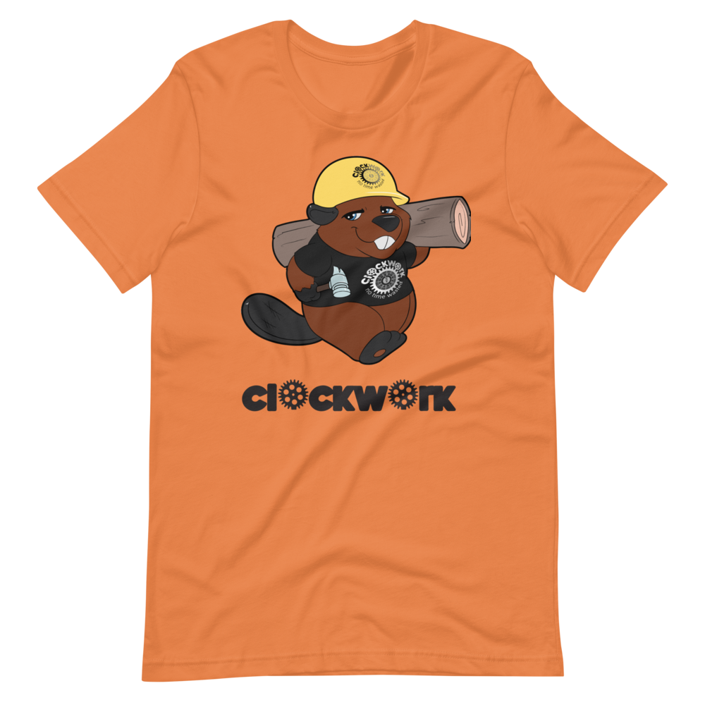 Orange Clockwork Beaver Short-Sleeve Unisex T-Shirt