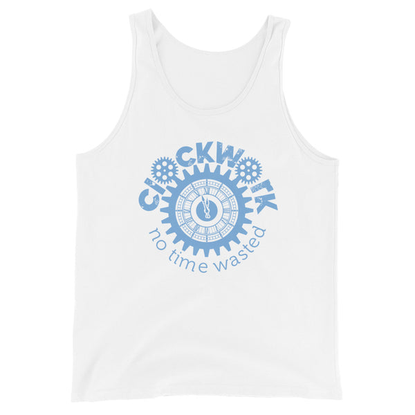 Baby Blue Clockwork Logo Tank Top