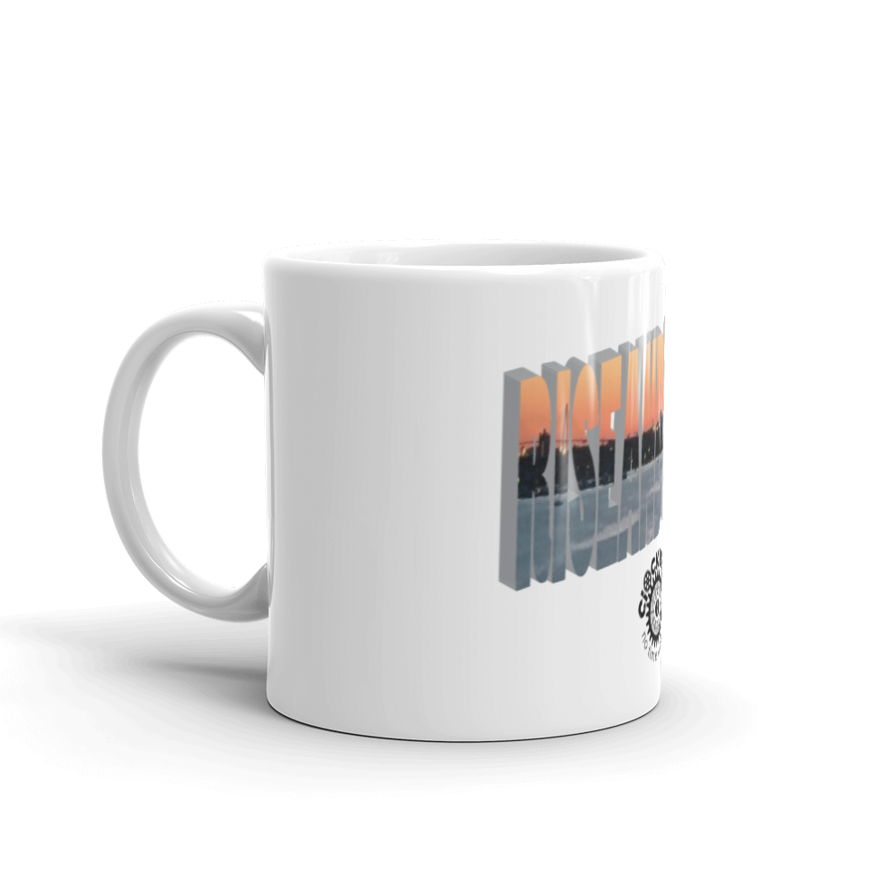 Clockwork Rise And Grind White glossy mug