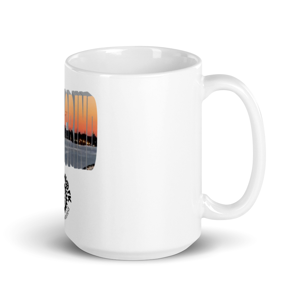 Clockwork Rise And Grind White glossy mug