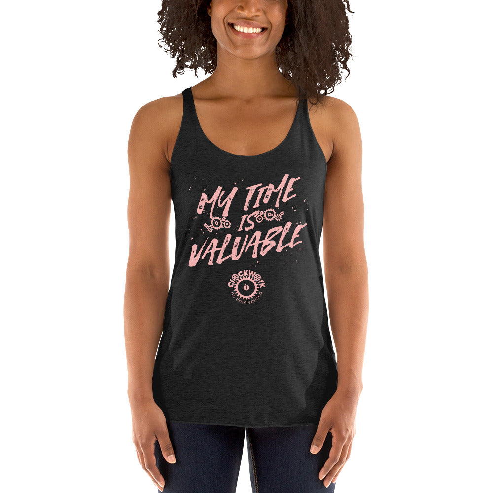 My time is Valuable Women's Racerback Tank